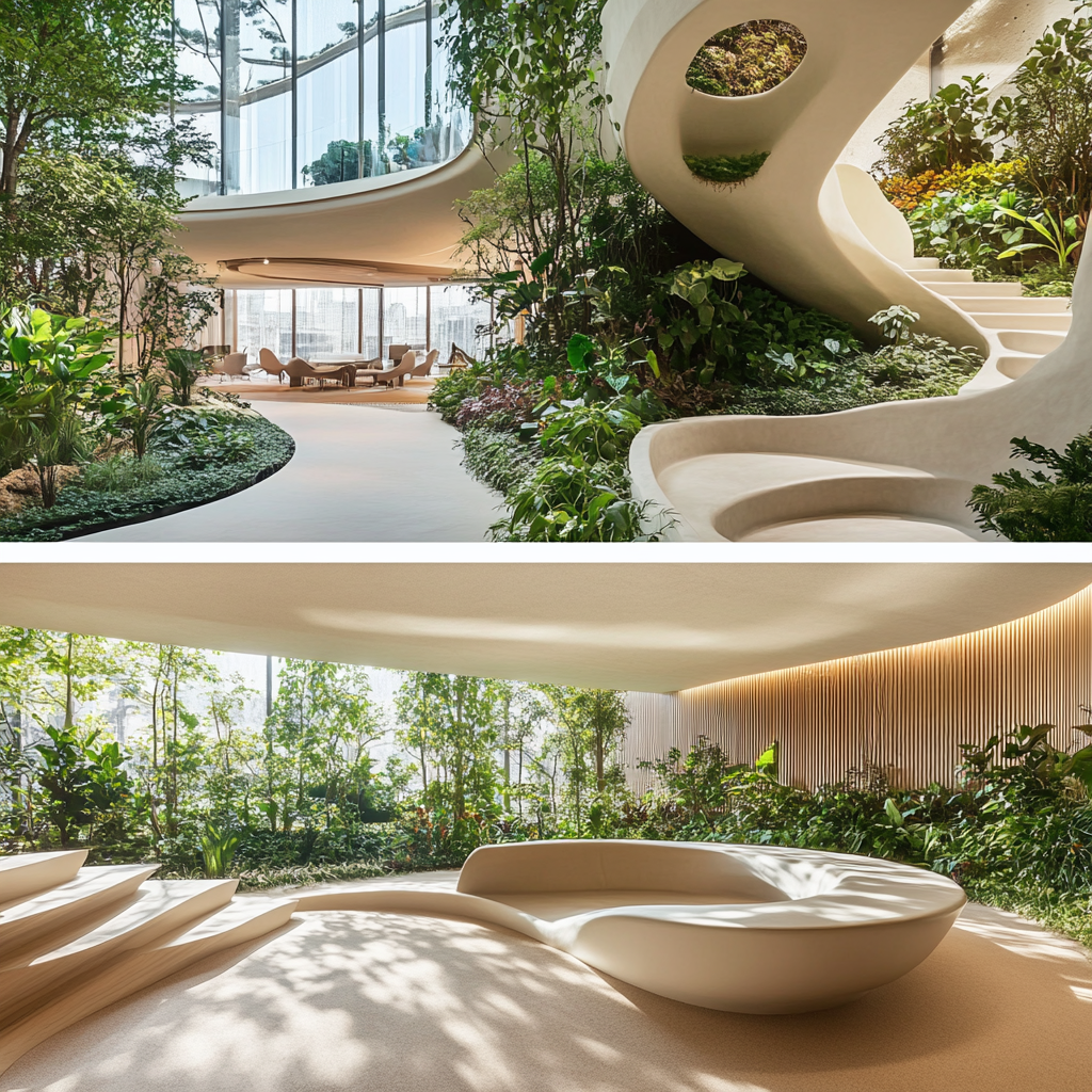 Design merging nature and architecture for well-being