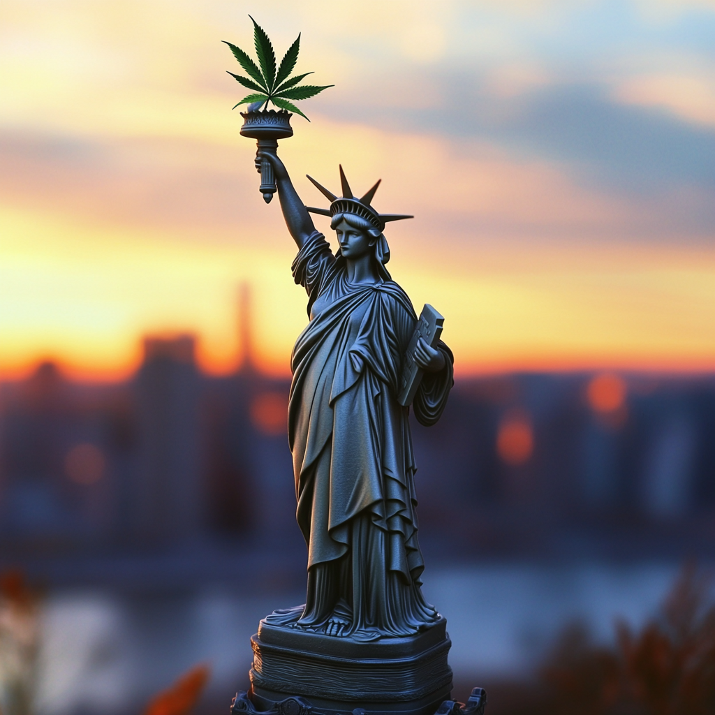 Detailed, vibrant DSLR photo of Statue of Liberty.