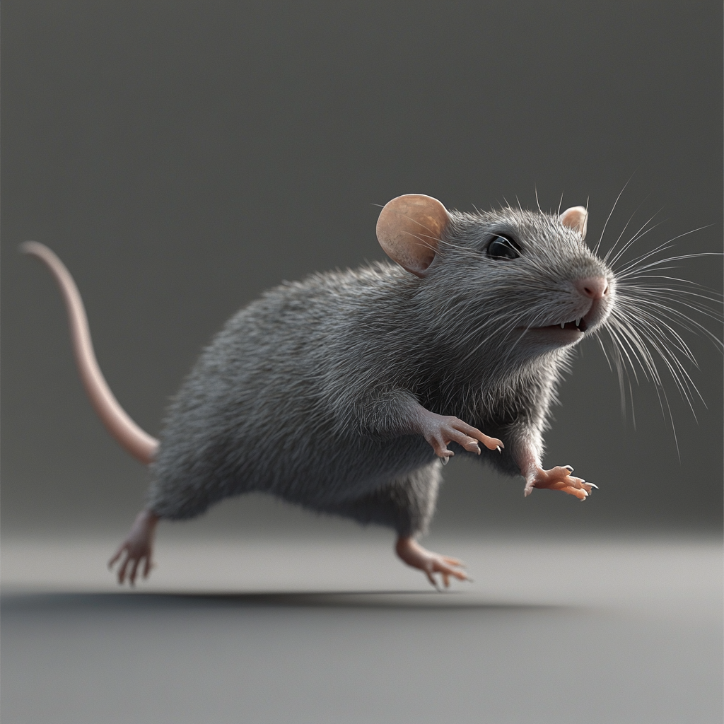 Detailed 3D Rat Animation with Realistic Texture