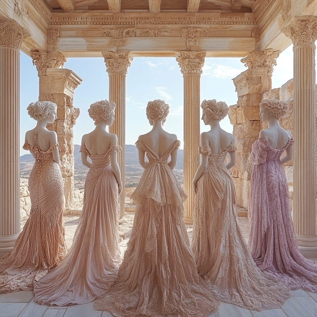 Dior Couture Meets Ancient Greek Statues