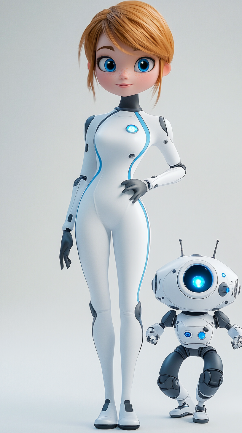 Disney Sci-Fi Space Princess with Cute Robot Companion