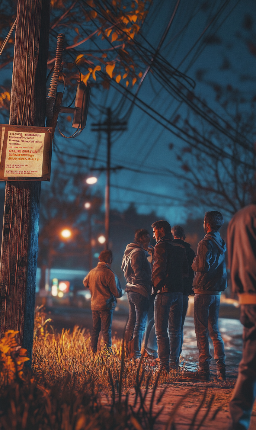 Diverse Group Reacts to Health Scare Flyer - Ultra-realistic 8k Cinematic Focus