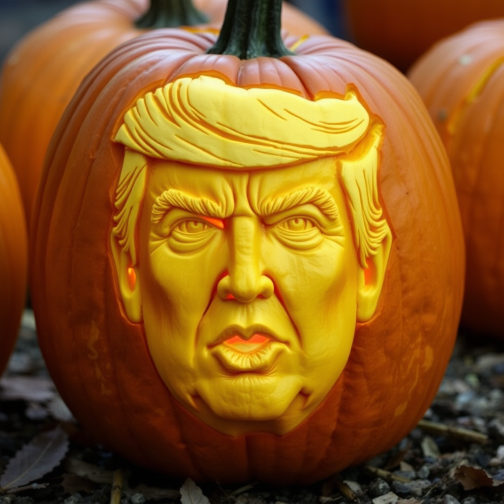 Donald Trump Pumpkin Carving Photo