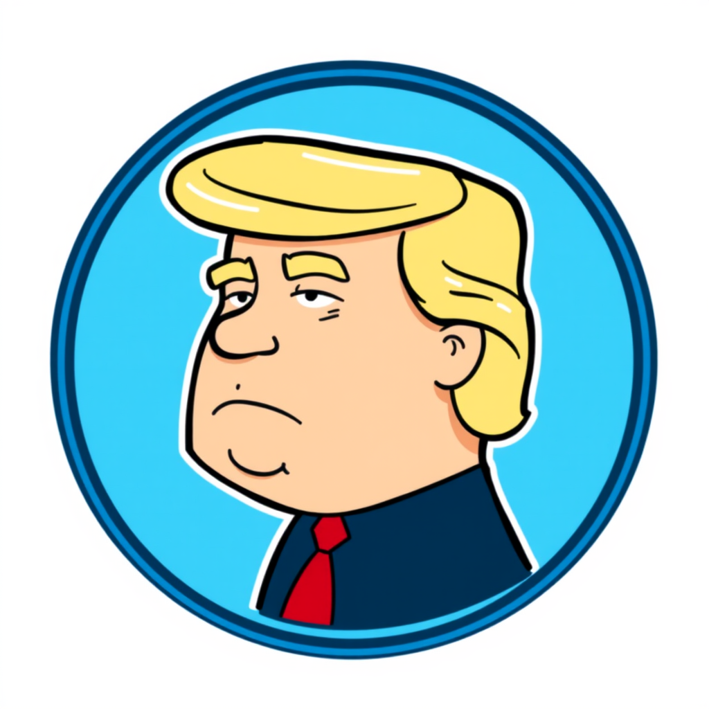 Donald Trump as a family guy head icon