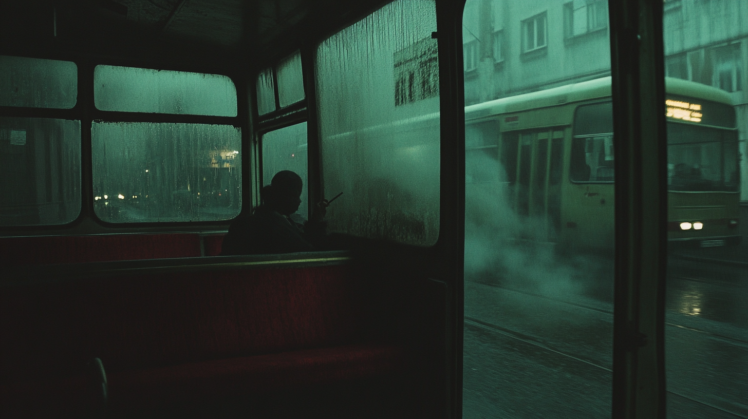 Dramatic photo of women smoking in 70s Berlin.