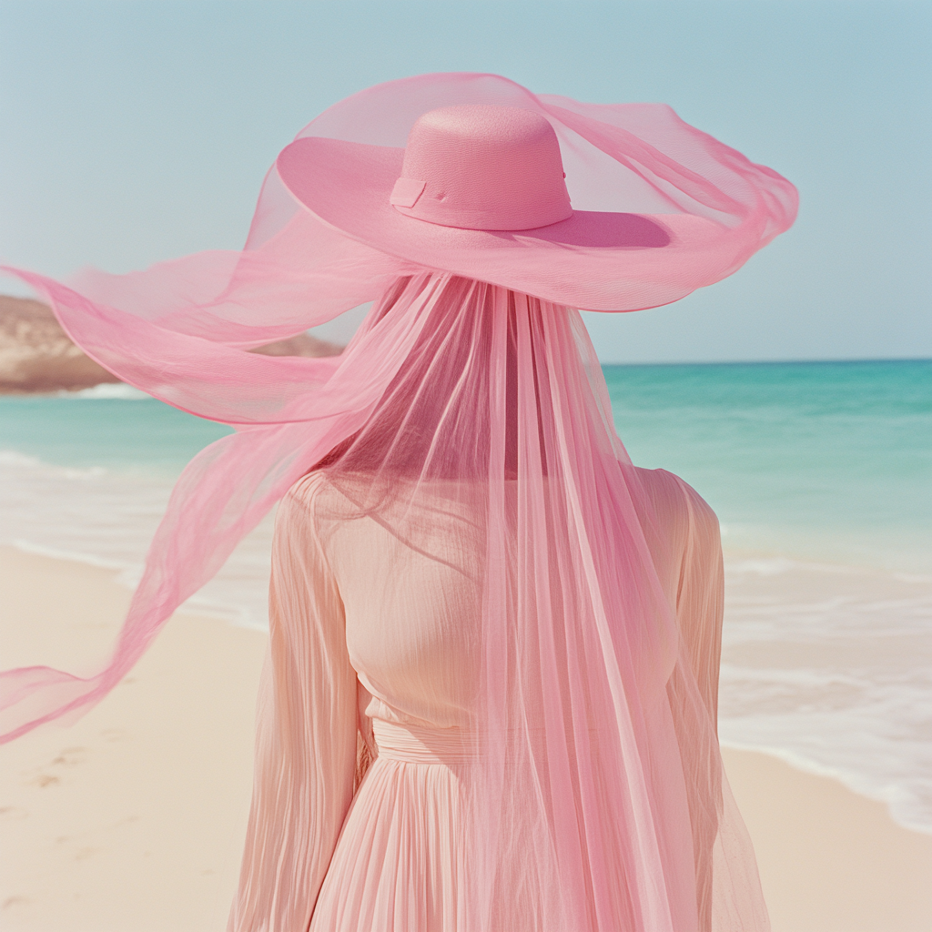 Dreamy Beach Popup in Pink Tones - Full Length Image