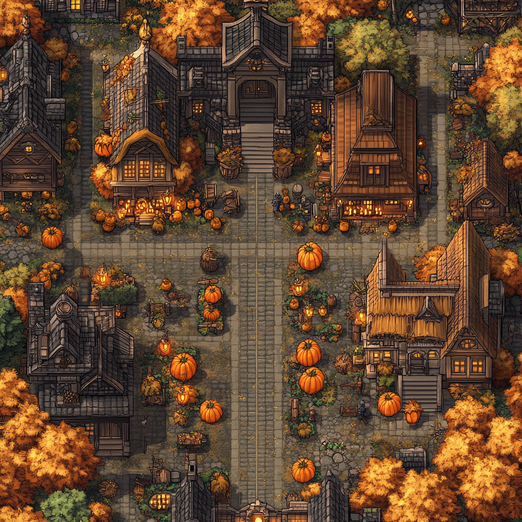 Dungeons & Dragons Town Square Harvest Festival Map