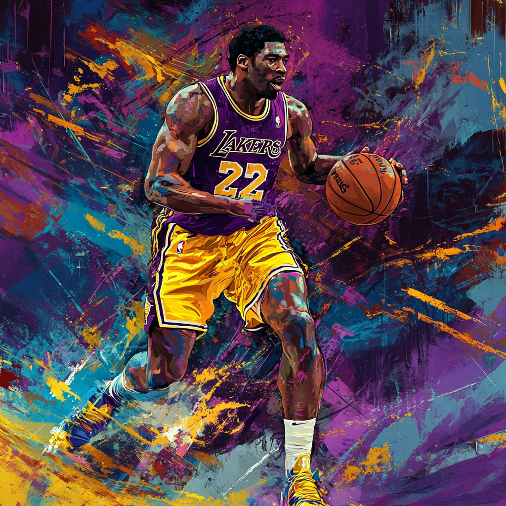 Dynamic Magic Johnson Basketball Poster Graffiti Art 