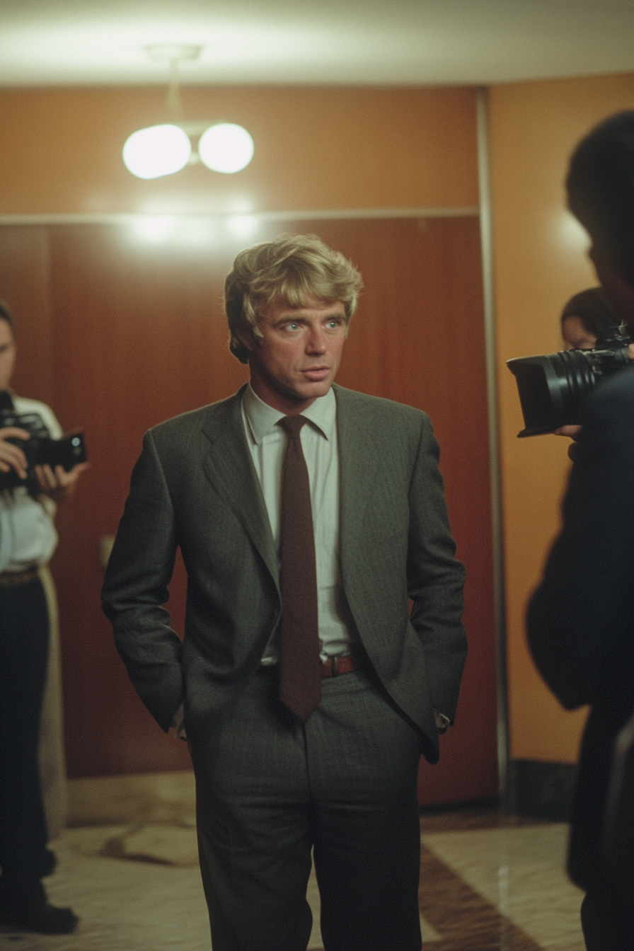 Dynamic movie still of RFK Jr. in 1970s.