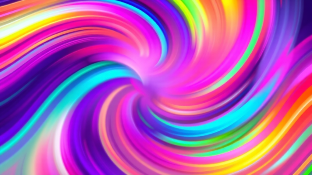 Dynamic swirl of neon colors creating abstract background motion.