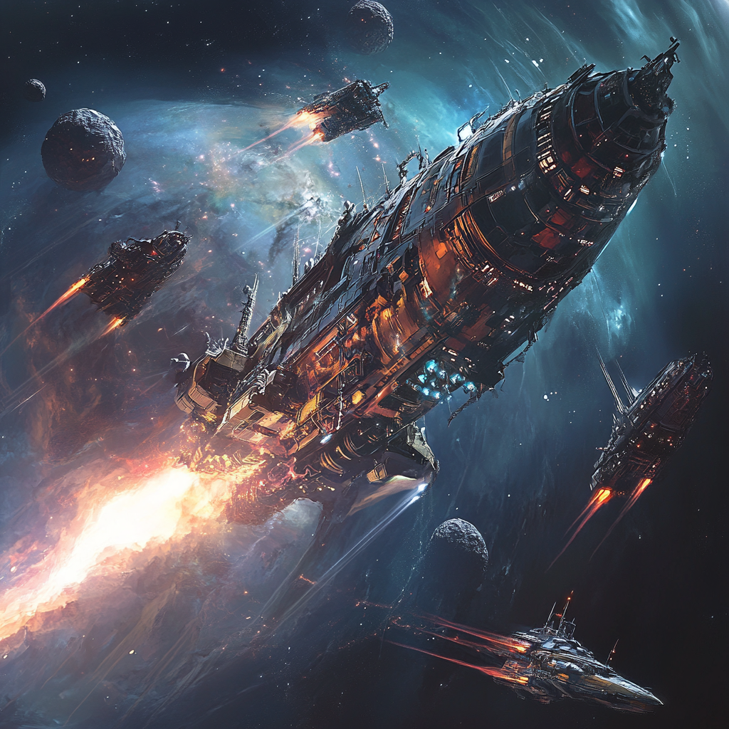 EMP Pulse Engulfs Pirate Ships in Space Battle