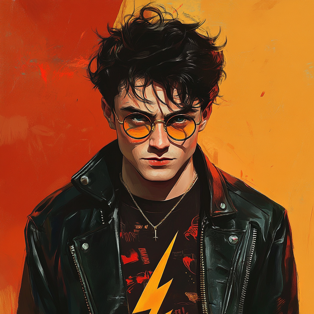 Eccentric Harry Potter with modern fashion