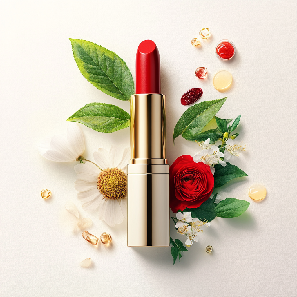 Eco-Friendly, Organic Lipstick: Natural Beauty Advertisement