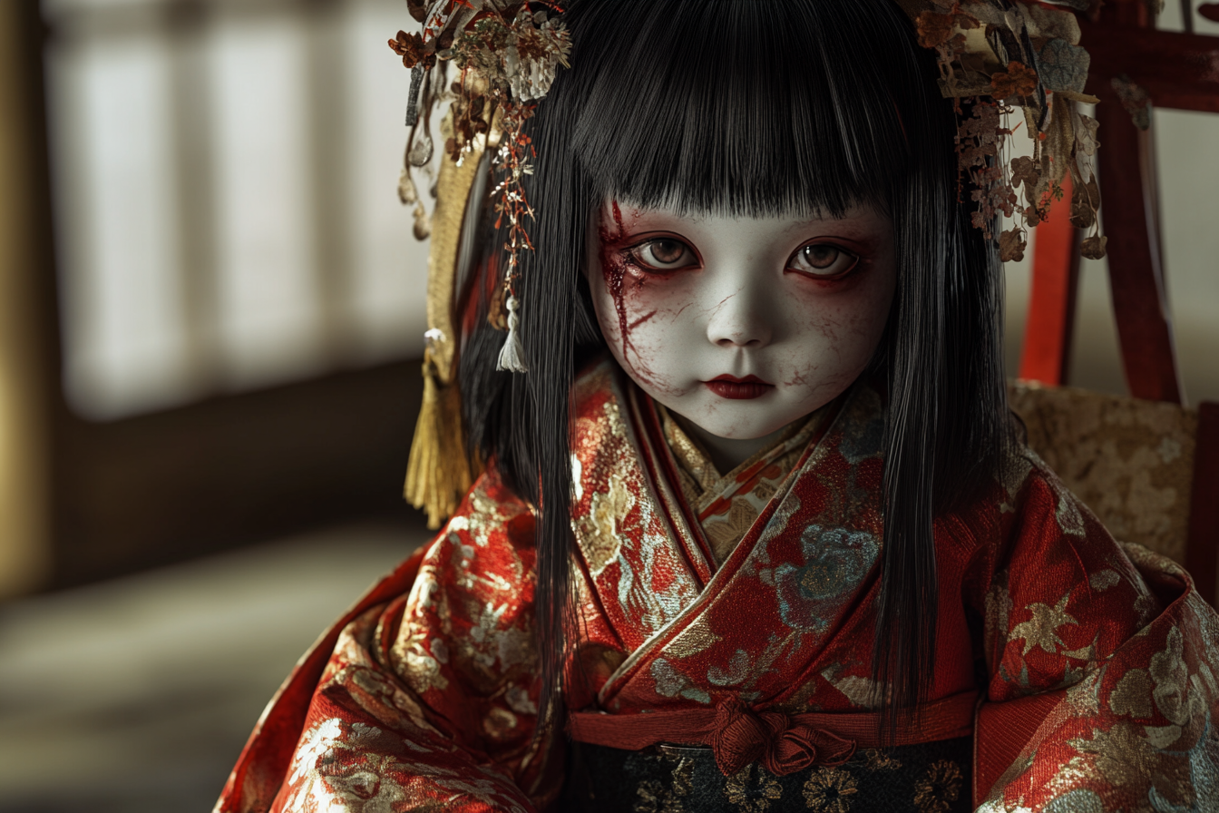 Edo Period Yokai Child Super-Resolution Photography 4K