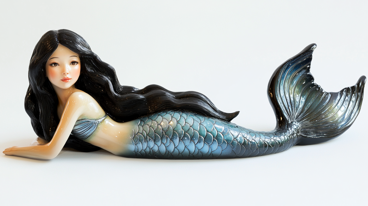 Elegant Asian Mermaid with Graceful Pose