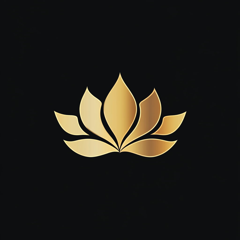 Elegant Gold Lotus Logo for Med Spa