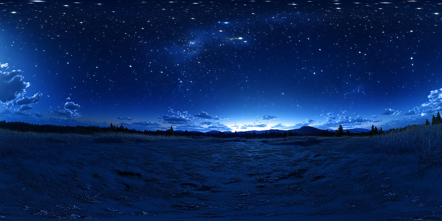 Elegant HDRI Panorama: Starry Night Sky Beauty