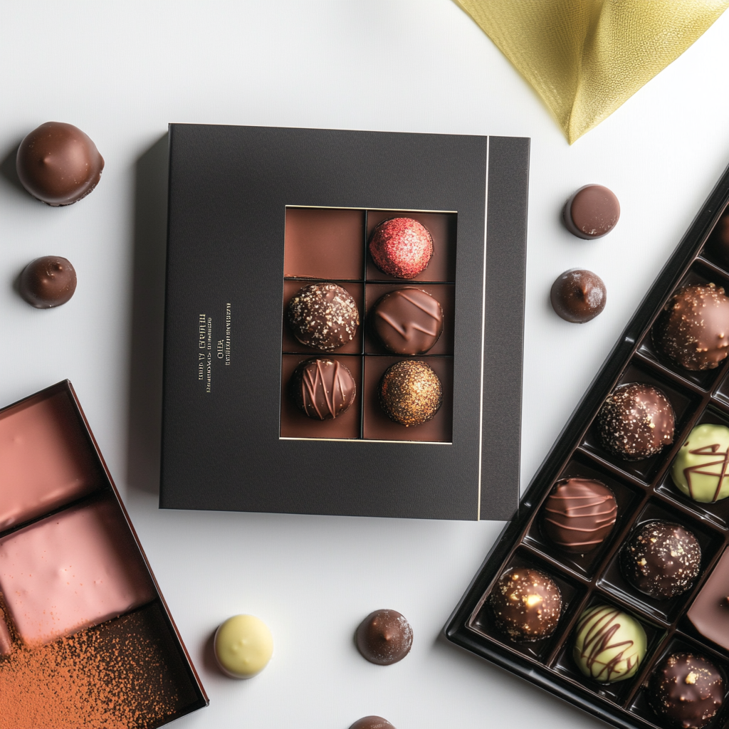 Elegant Magazine Cover for Bespoke Gourmet Chocolates