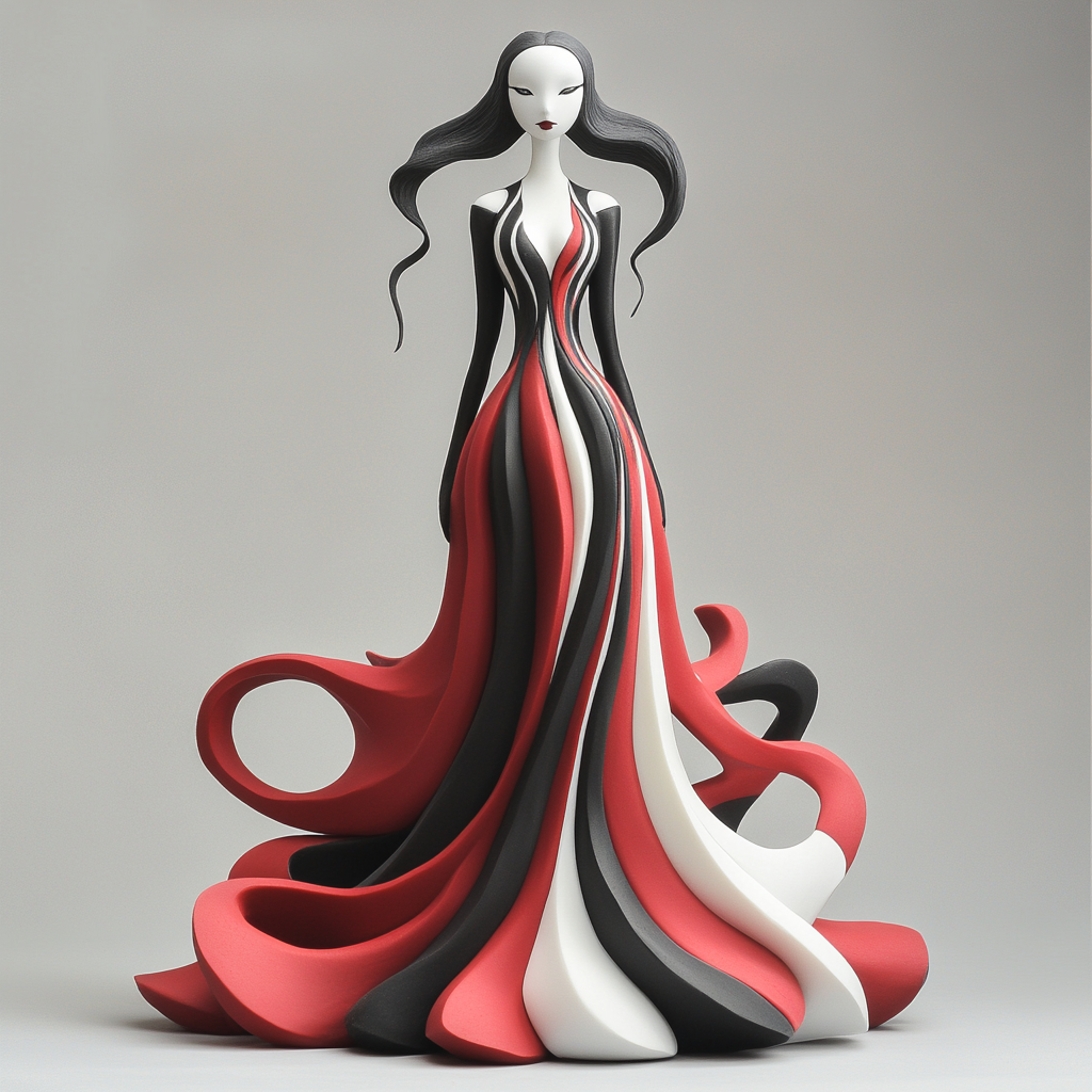 Elegant Vinyl Figure Inspired by Artwork's Beauty