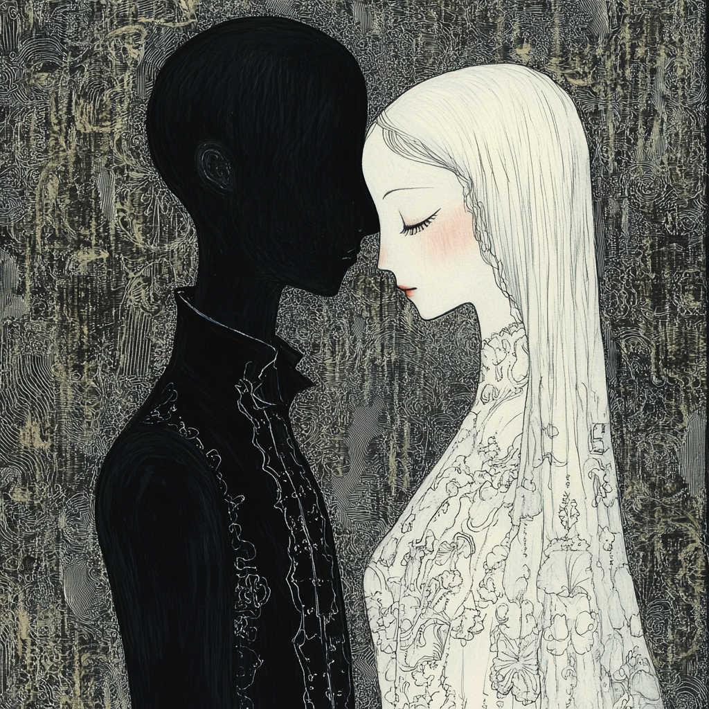 Elegant Yet Eerie: A Gorey-Inspired Illustration