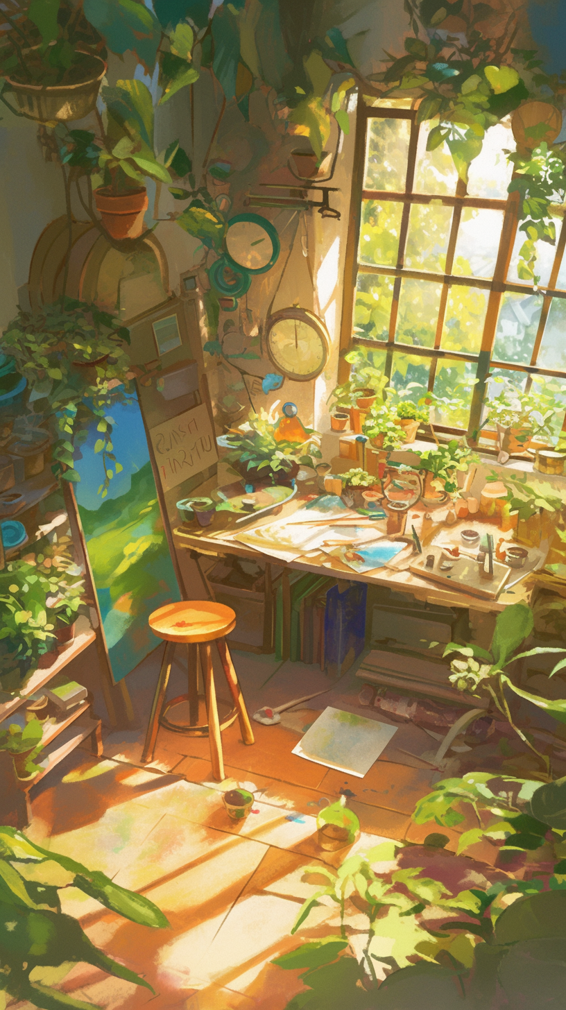 Enchanting Studio Scene Ghibli Style Photography 