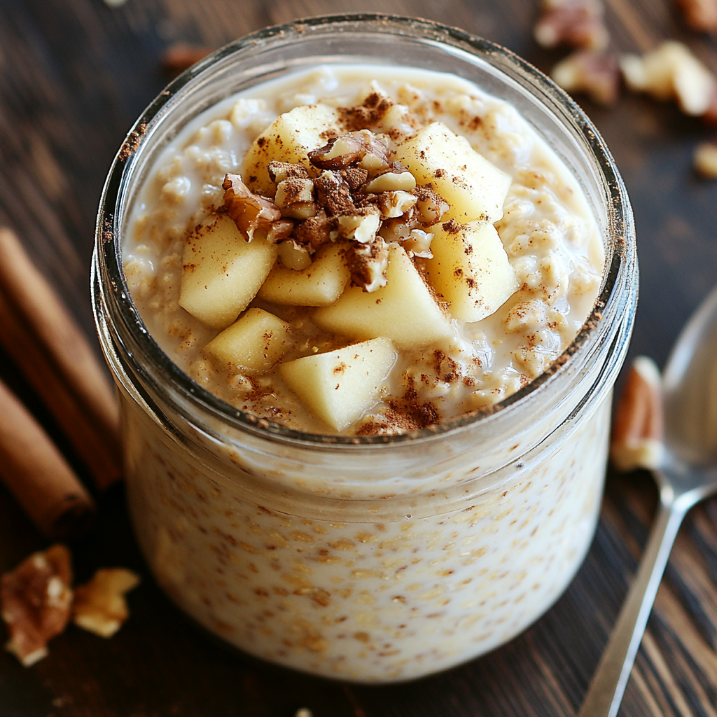 Essence of Mouthwatering Apple Pie Overnight Oats Captured