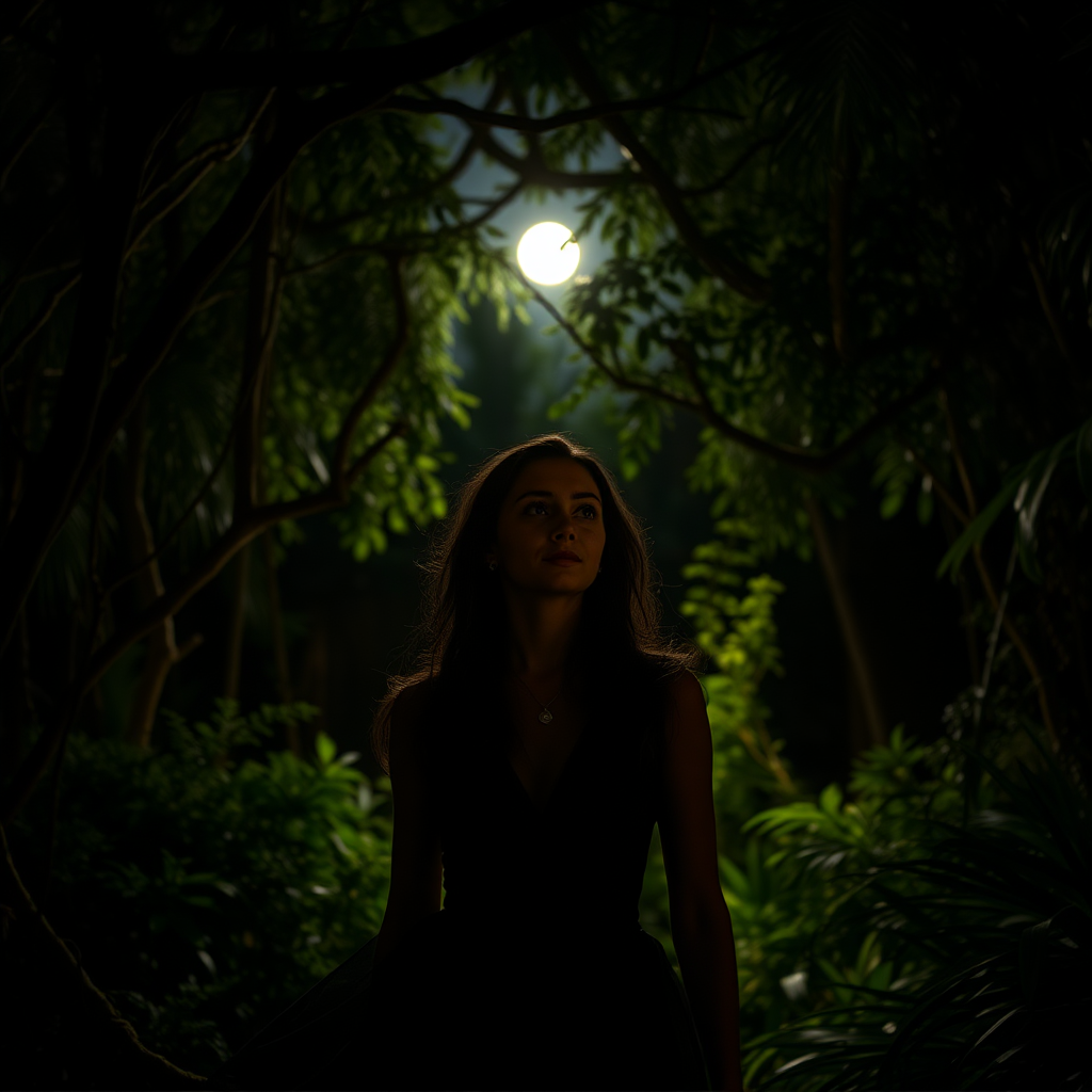 Eva in Garden of Eden Moonlight, Sony A7S III, 85mm Lens