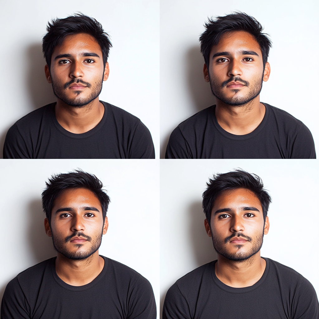 Expressions of a Nepalese man in his 30's