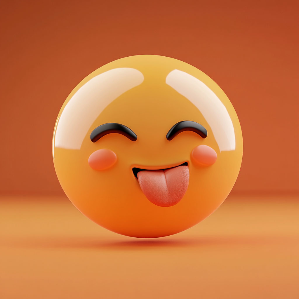 Face with tongue sticking out and winking emoji icons.