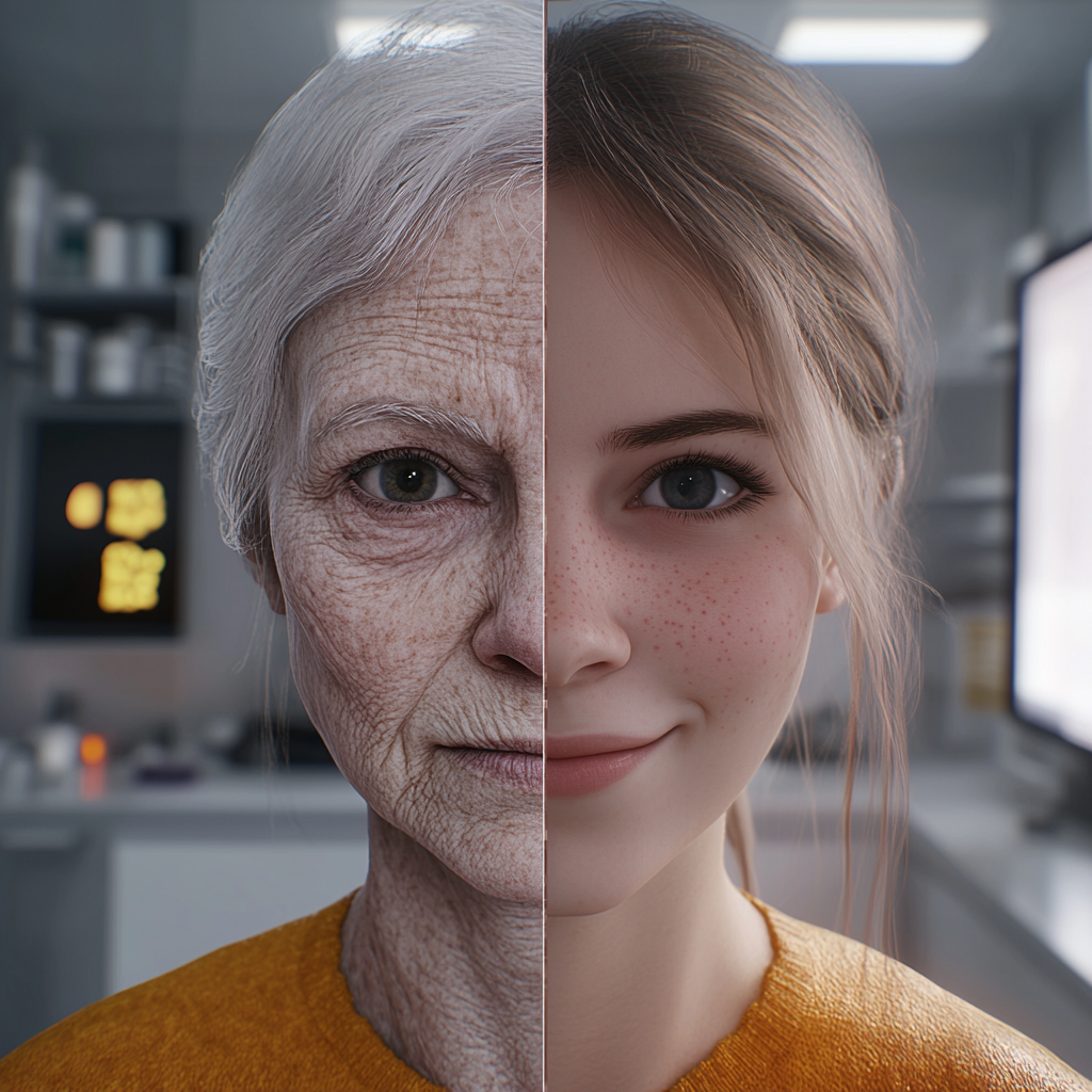 Facial Contrast: Young Girl vs Older Person Experiment