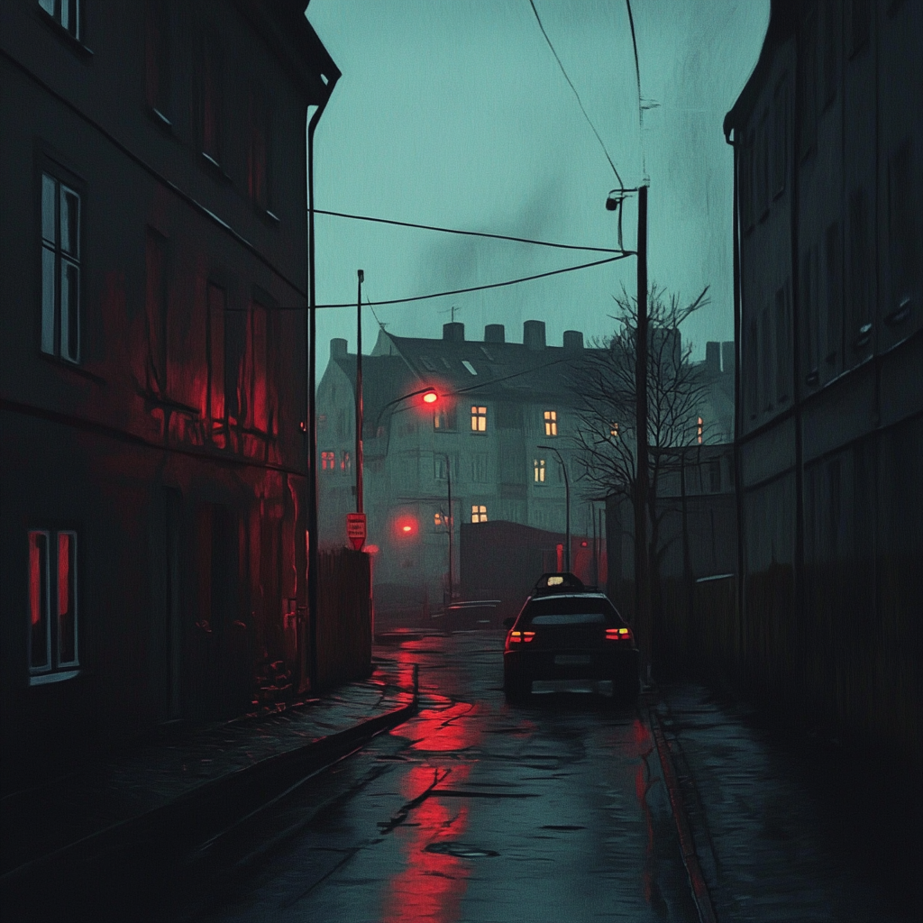 Failed Copenhagen: Eerie Flickering Lights, Suspenseful Horror Art