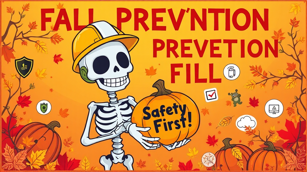 Fall Safety Bulletin Board with Friendly Skeleton