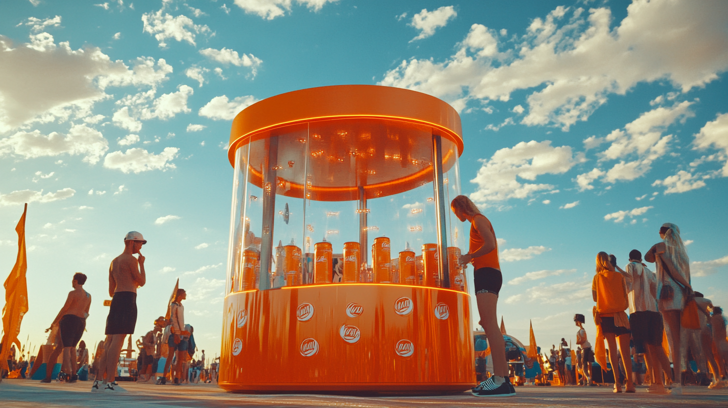 Fanta Kissing Booth at Music Festival Daytime