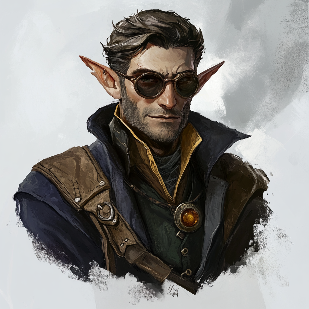 Fantasy Character Art: Mysterious High-Elf Accountant J. Archibad 