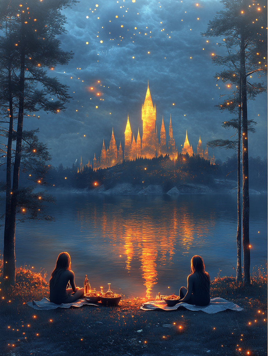 Fantasy Picnic by Hogwarts Lake