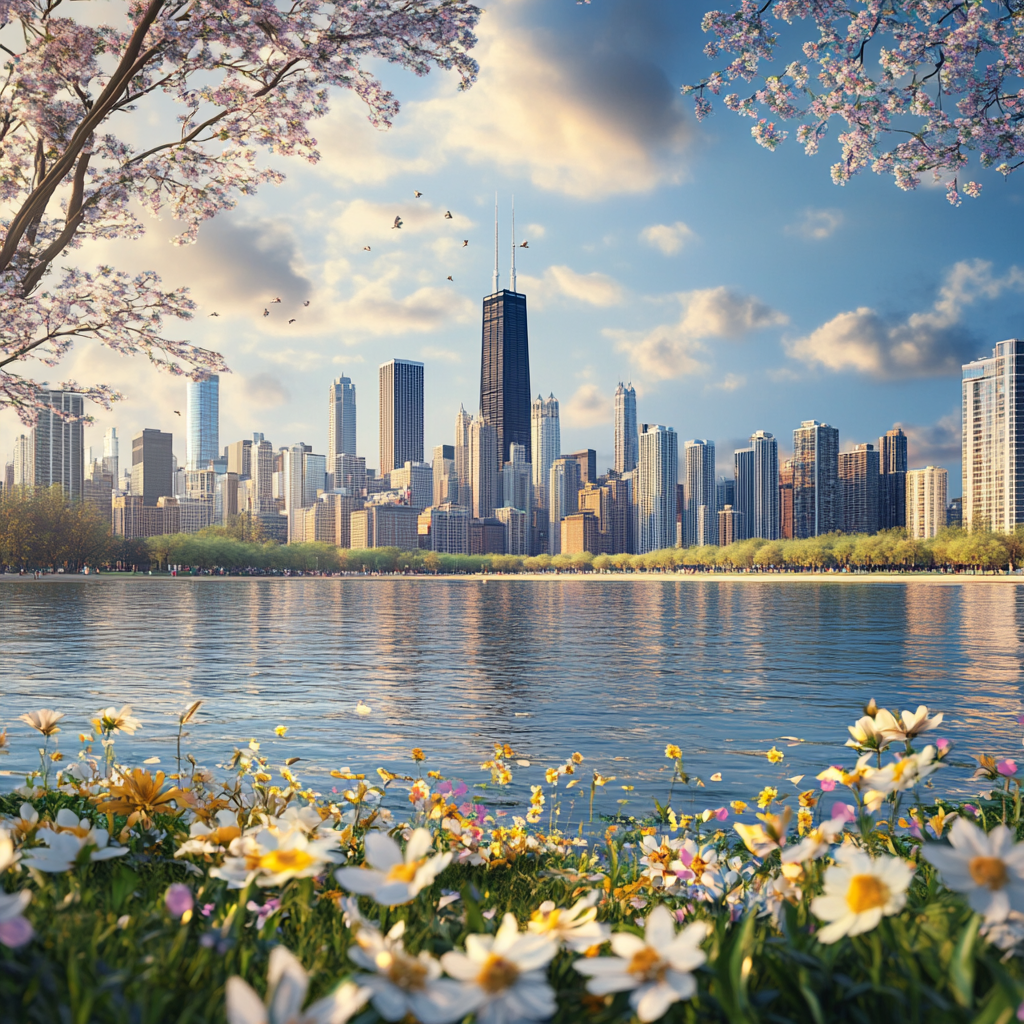 Fascinating 2024 Chicago City View 3D Render