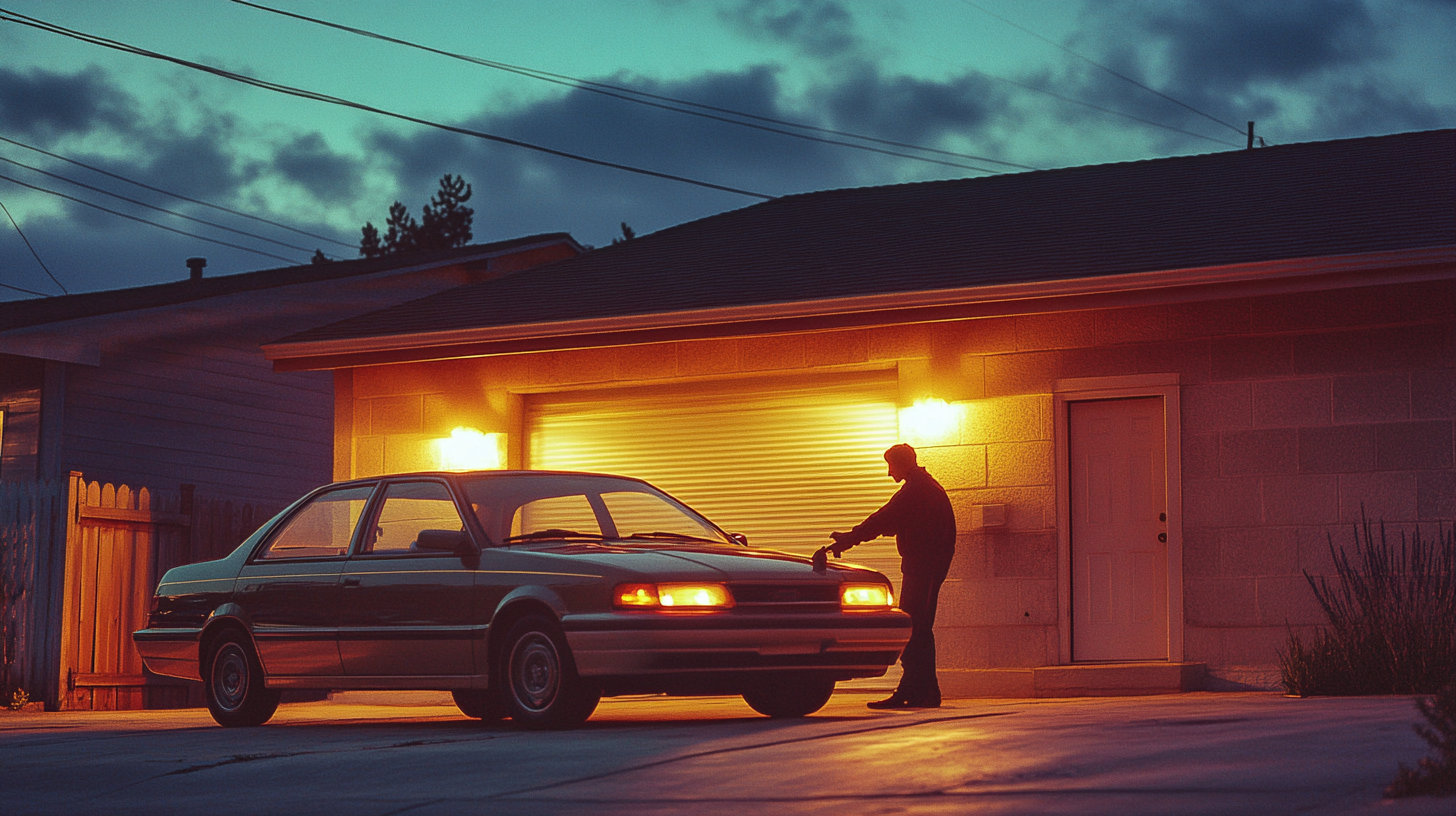 Father Gifts Daughter Car at Mid-West Sunset