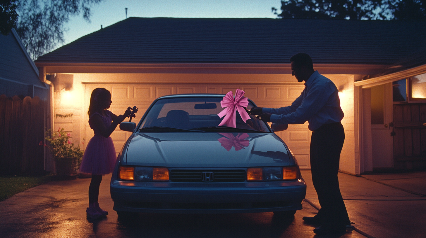 Father Gives Daughter Keys to First Car