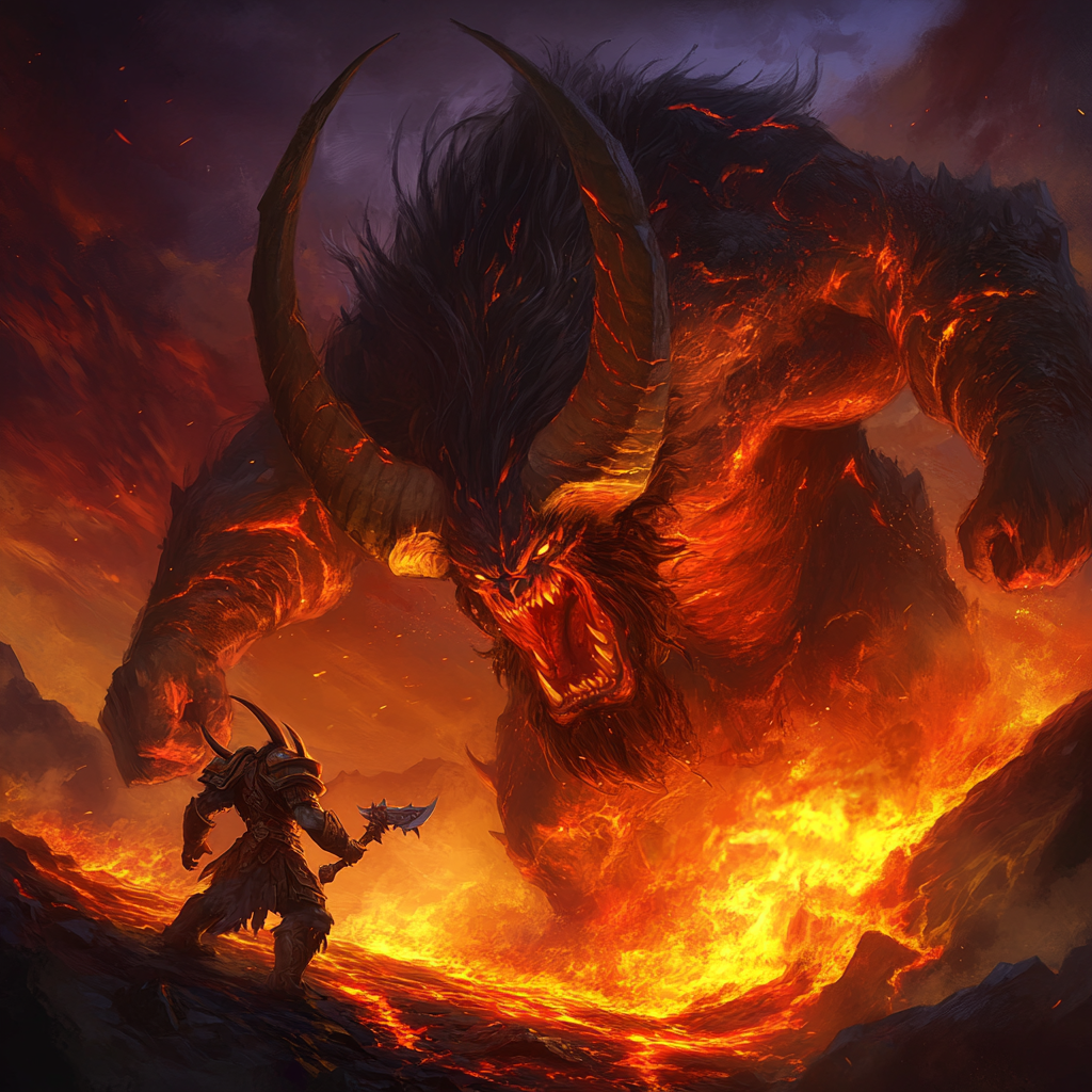 Female dracthyr drops male tauren named Logic into lava.