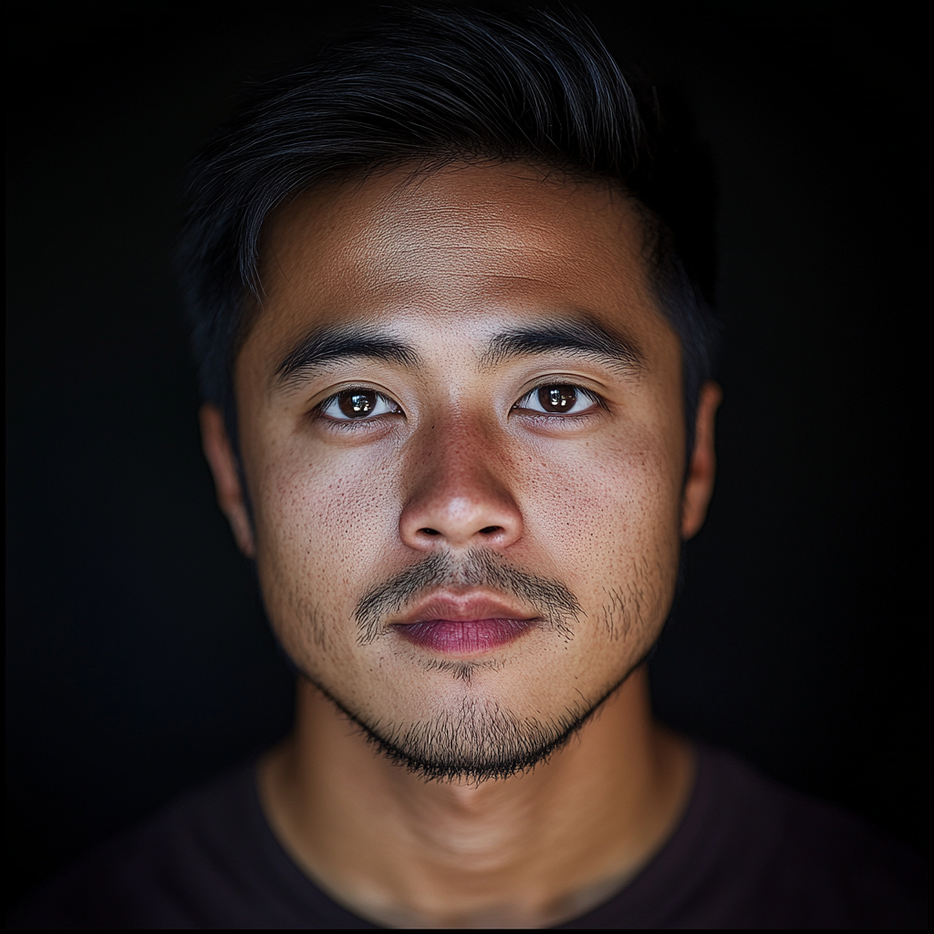 Filipino male, 30 years old, headshot, high quality.