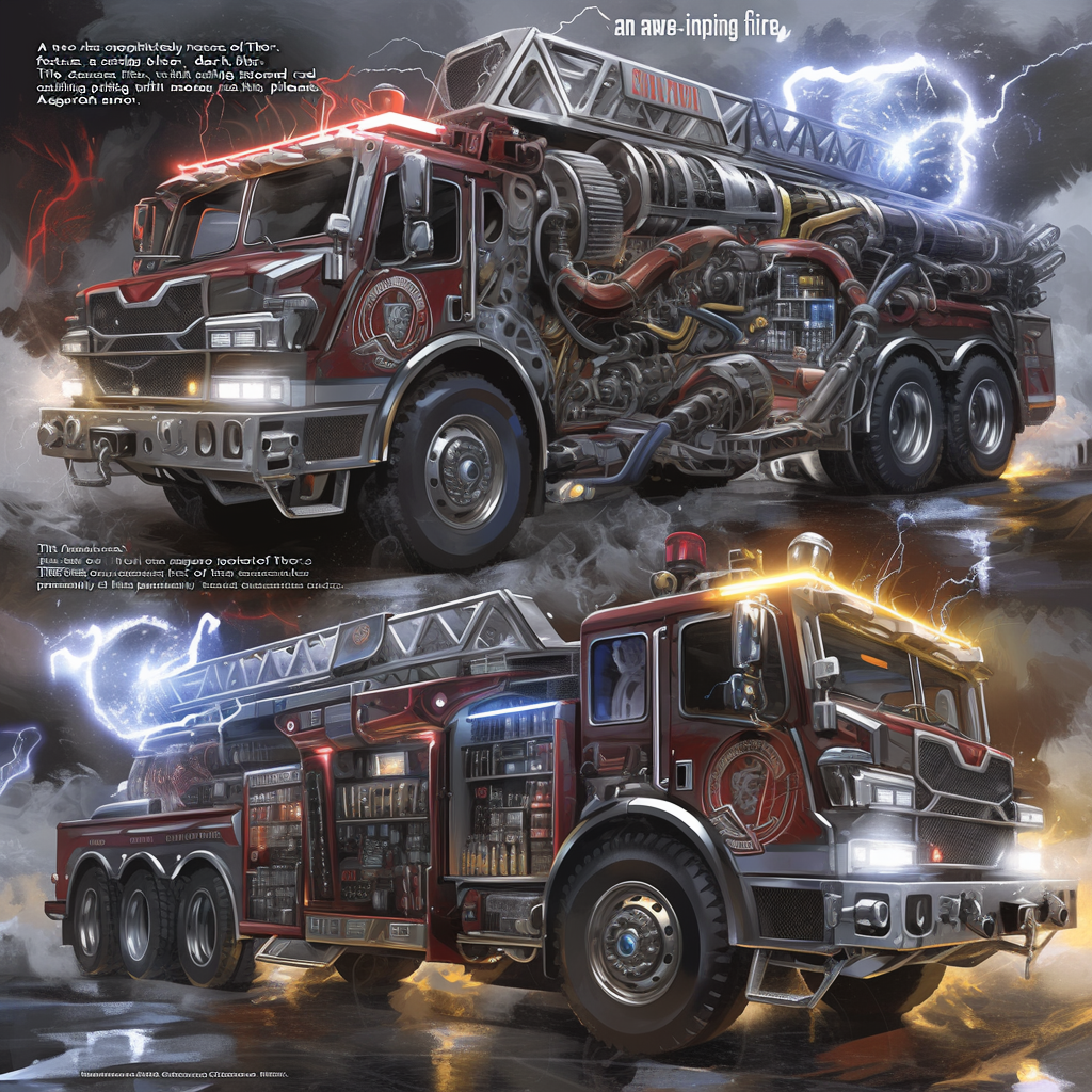 Fire truck transformed into Thor's divine, powerful thunder chariot.