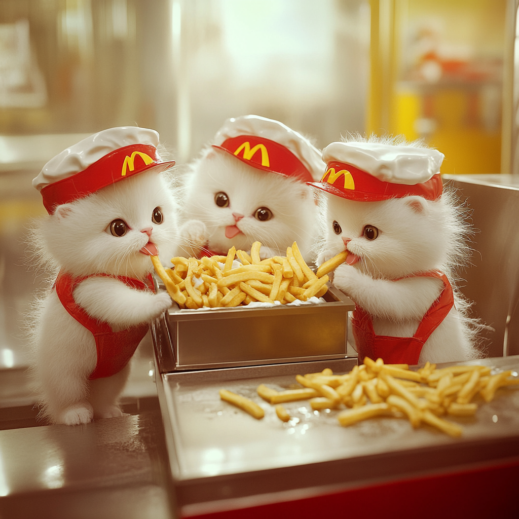 Fluffy Kittens at McDonald's Ice Cream Mishap