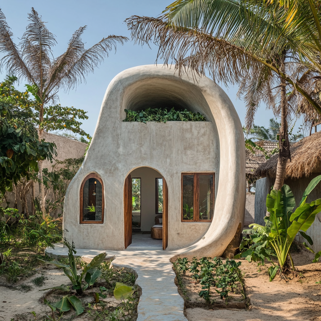 Four Private Rooms with Green Roofs in Zanzibar