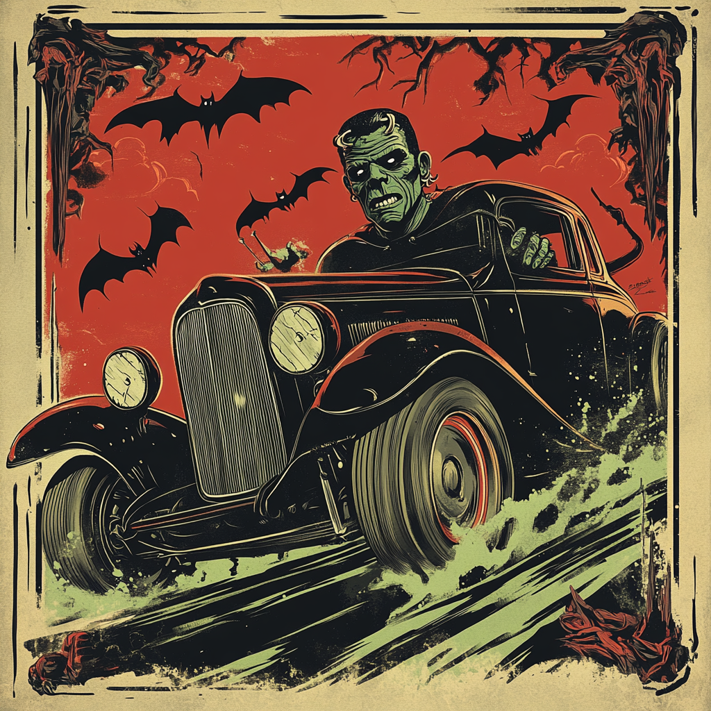 Frankenstein Drives Hot Rod: Tour Poster