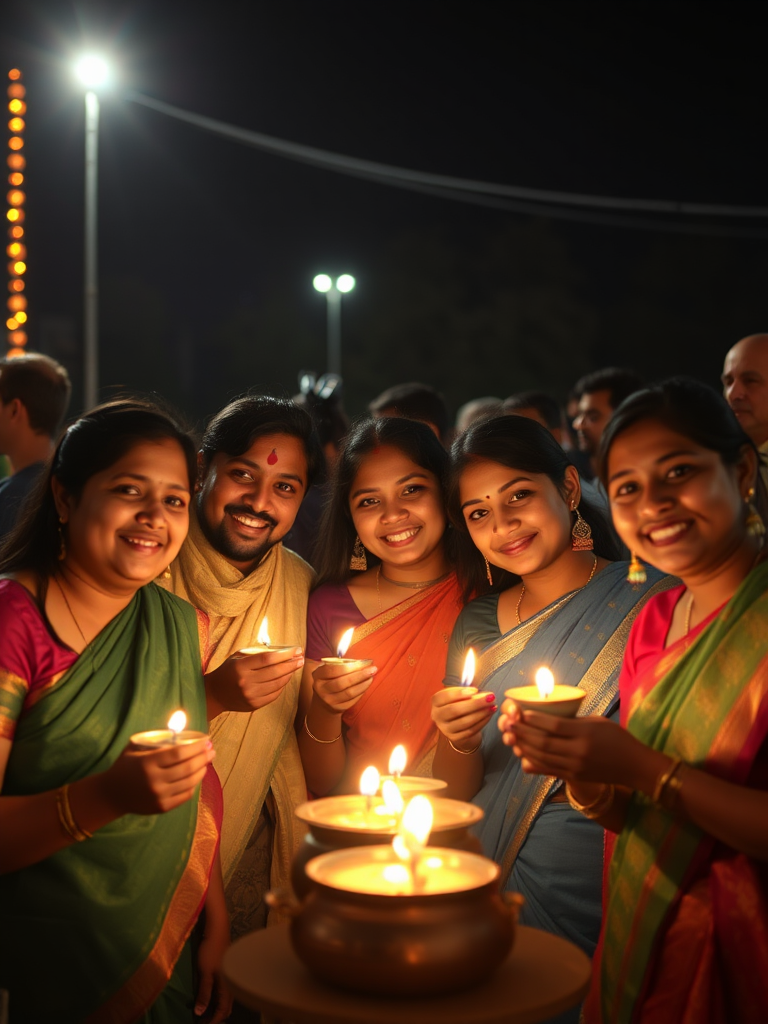 Friends Celebrating Diwali in Canada - No Faces