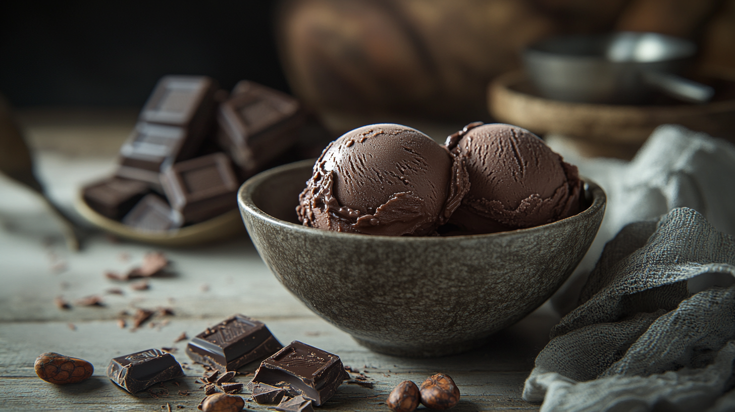 Frontal Japandi Bowl with Chocolate Gelato 16:9 