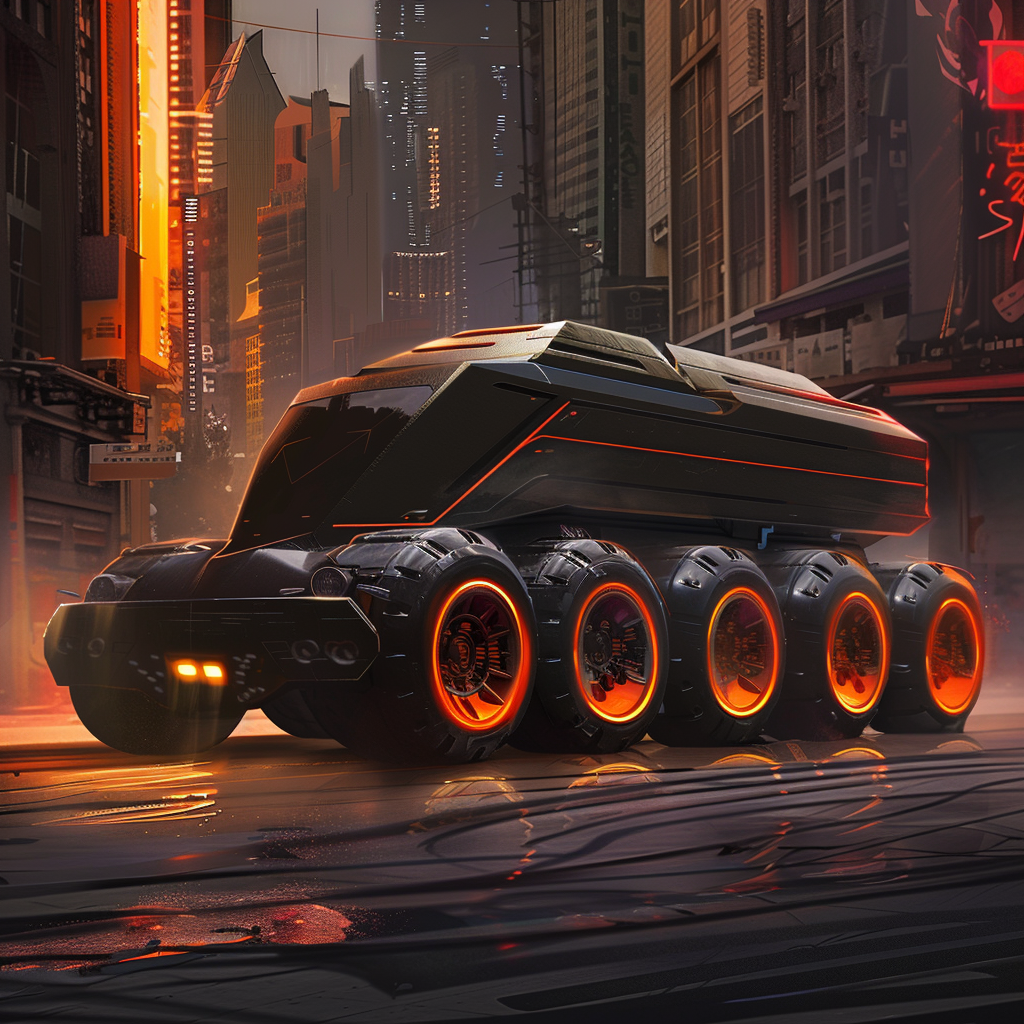 Futuristic Fire Engine: Sleek, Fast, Powerful