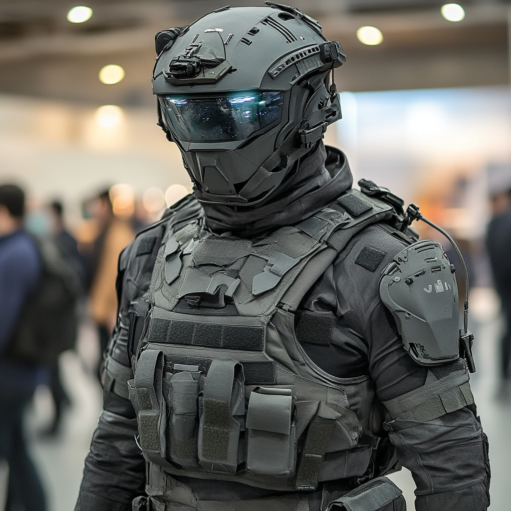 Futuristic Tactical Operator in Advanced Gear