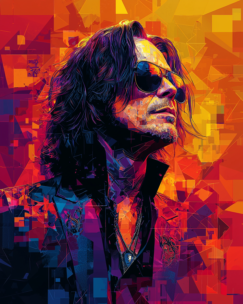 Geometric Vector Art of Ozzy Osbourne