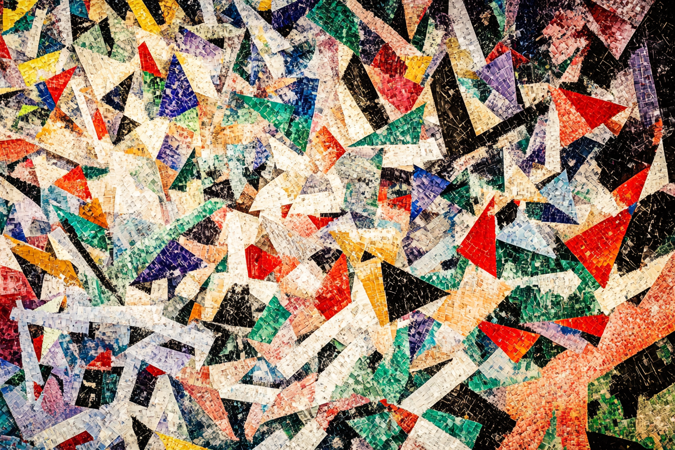 Gino Severini's Futuristic Chaos in Detailed Painting